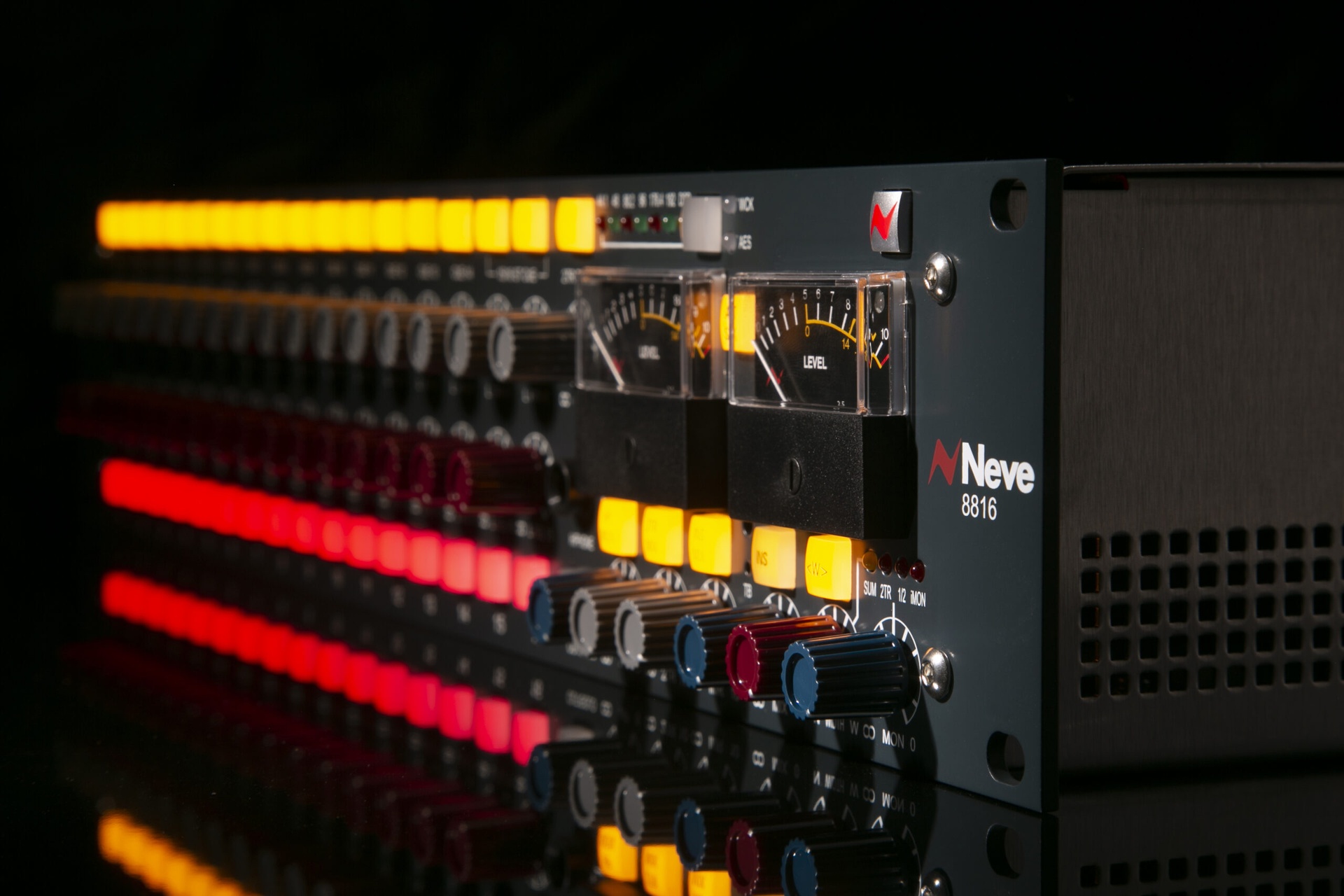 AMS Neve 8816 front angle detail
