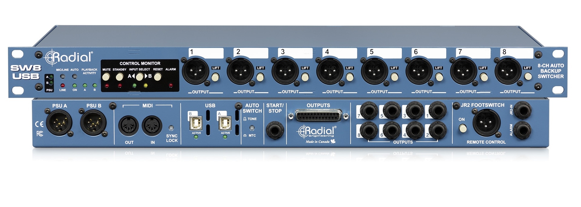 Radial SW8-USB 功能视图