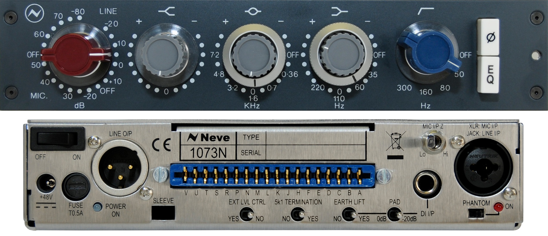 AMS Neve 1073N rear panel