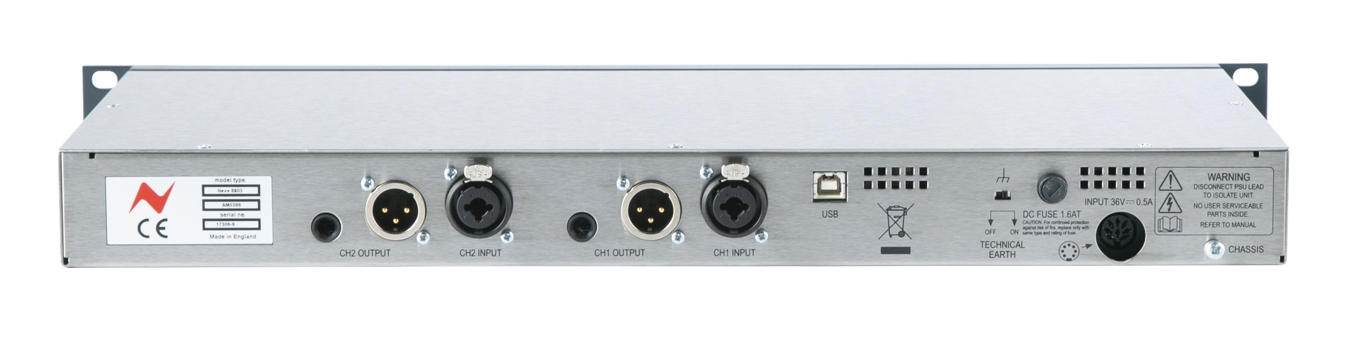 AMS Neve 8803 rear panel