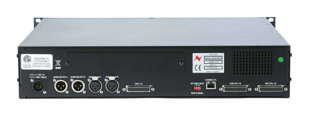 AMS Neve 1073OPX Rear Panel