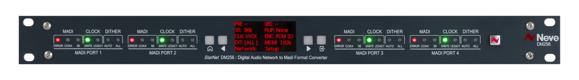 AMS Neve StarNet DM256 front panel